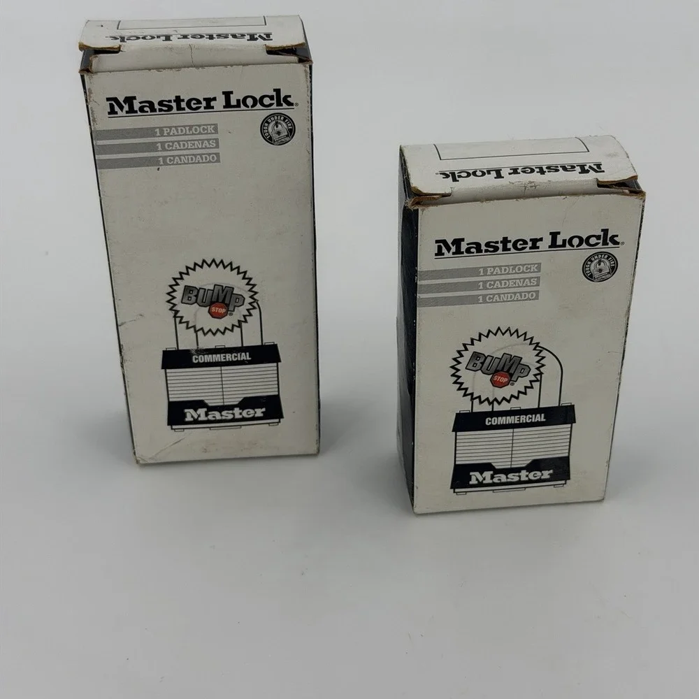 Master Lock Gold Commercial Model Military Safety Padlock w/ 2 Keys Lot Of 5